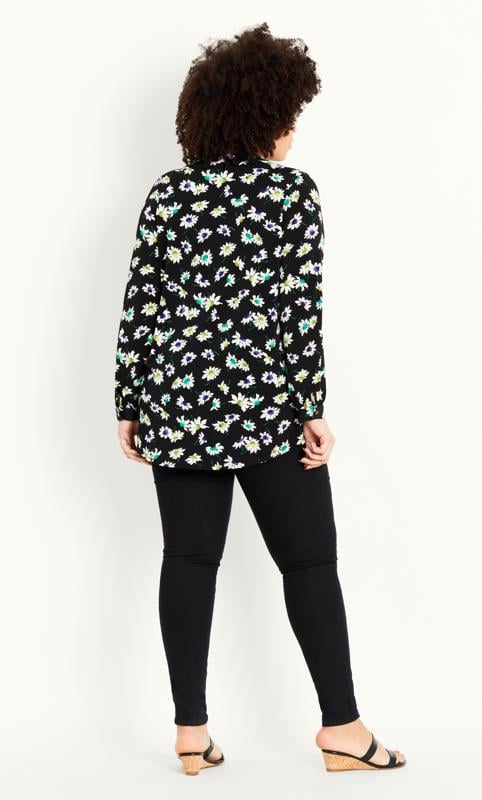 Floral Jersey Shirt Black 4