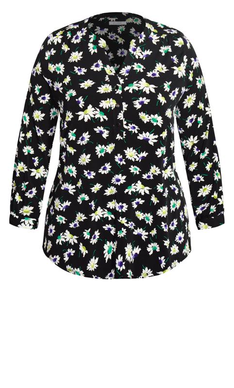 Floral Jersey Shirt Black 5