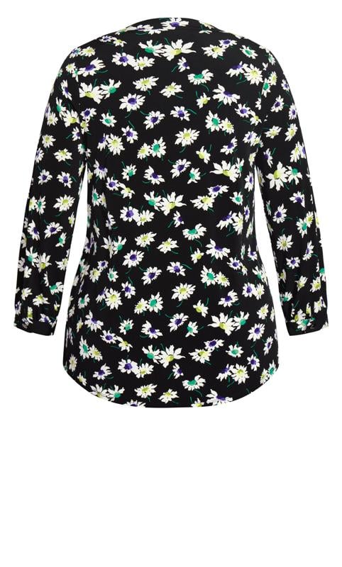 Floral Jersey Shirt Black 6