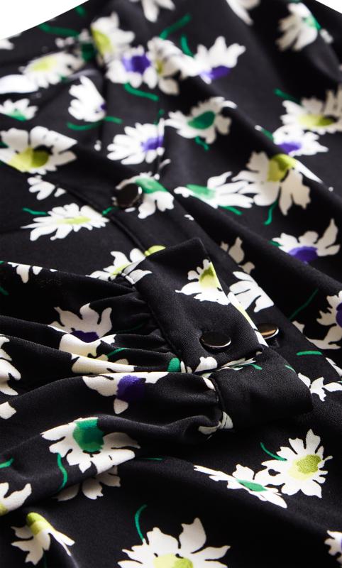 Floral Jersey Shirt Black 7