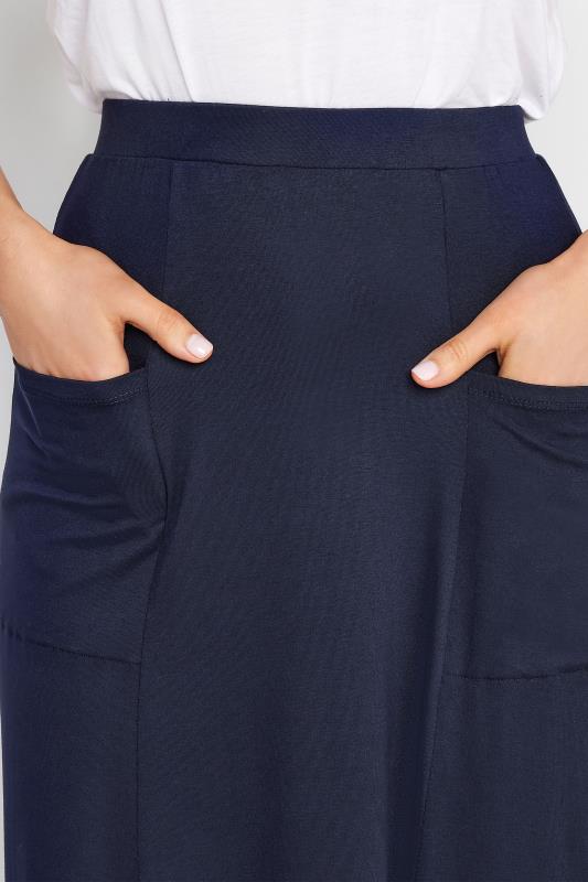 LTS Tall Womens Navy Blue Fit & Flare Maxi Skirt | Long Tall Sally 4