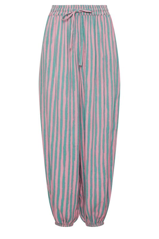 PixieGirl Petite Women's Pink Stripe Balloon Trousers | PixieGirl 5