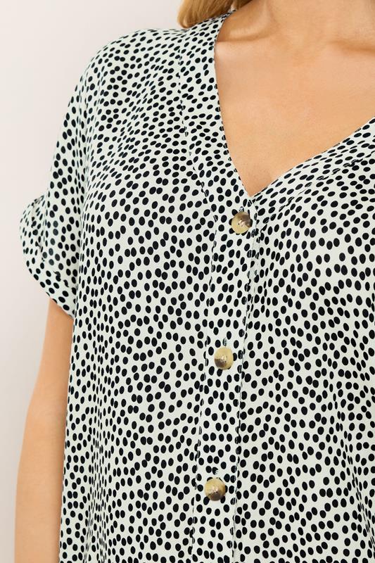 M&Co White & Black Spot Print Blouse | M&Co 4