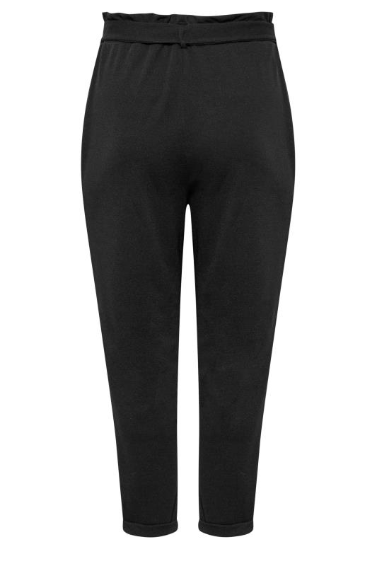 Curve Black Scuba Belted Tapered Trousers 5