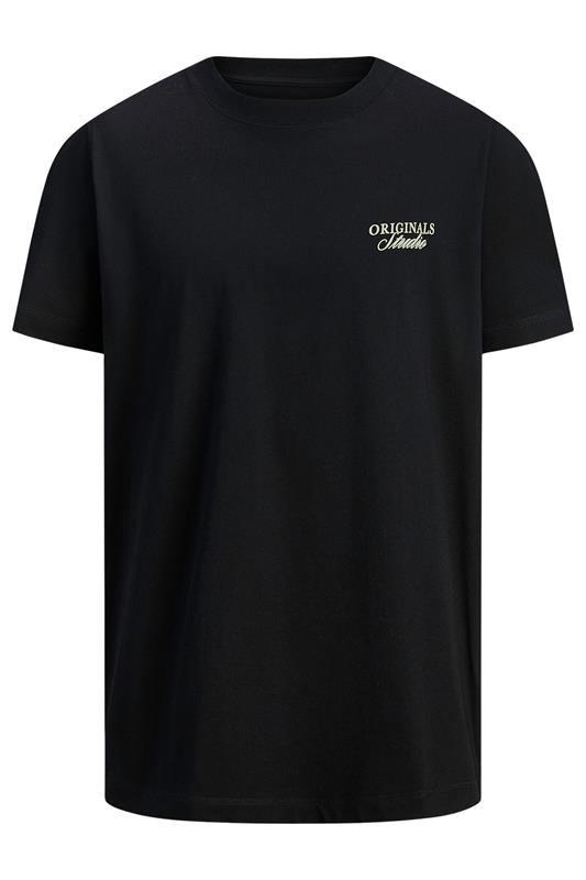 JACK & JONES Big & Tall Black Studio Graphic T-Shirt | BadRhino 4