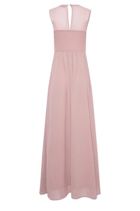 LTS Tall Women's Blush Pink Lace Chiffon Maxi Dress | Long Tall Sally  7