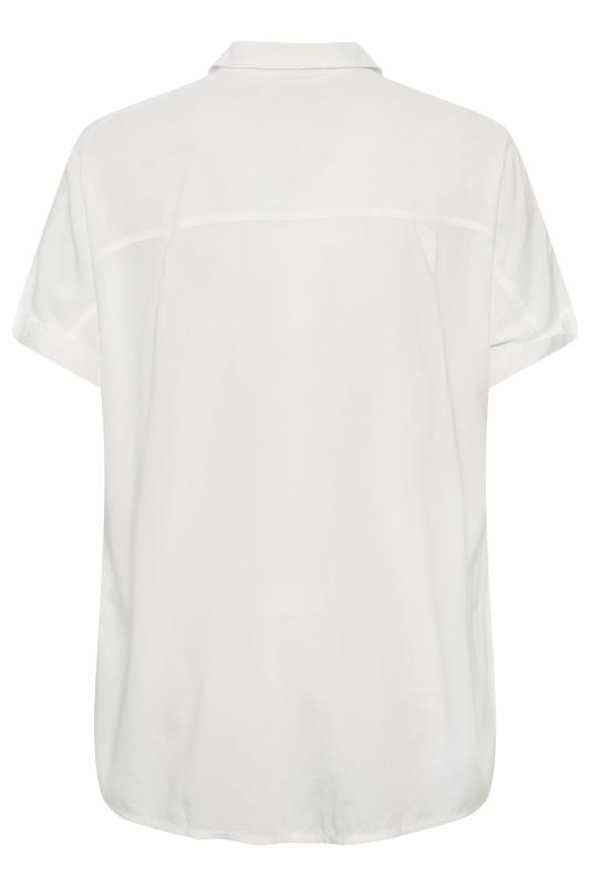 YOURS Curve Plus Size White Short Sleeve Top | Yours Clothing  7