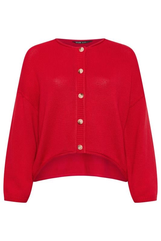 YOURS Plus Size Red Button Up Cardigan | Yours Clothing  6