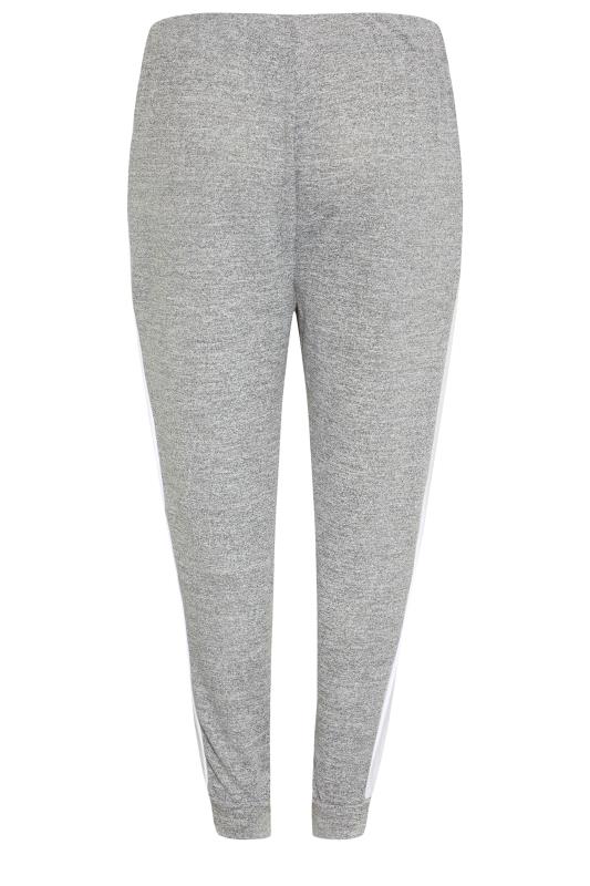 Plus Size Grey Stripe Lounge Joggers | Yours Clothing 5