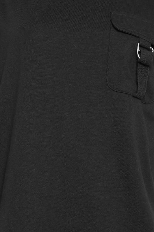 LTS Tall Black Utility Pocket Cotton T-Shirt | Long Tall Sally 6