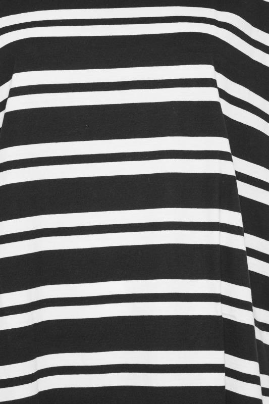 YOURS 2 PACK Plus Size Black Stripe Print Cotton T-Shirts | Yours Clothing  7