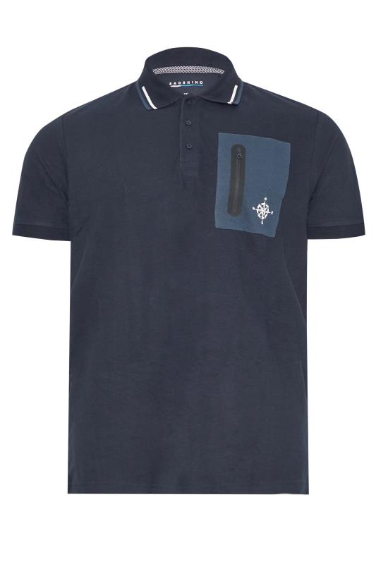 BadRhino Navy Blue Pocket Polo Shirt 1