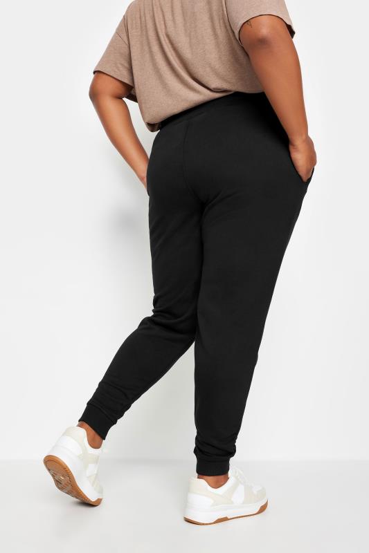 Plus Size Black Elasticated Joggers | Yours Clothing 3