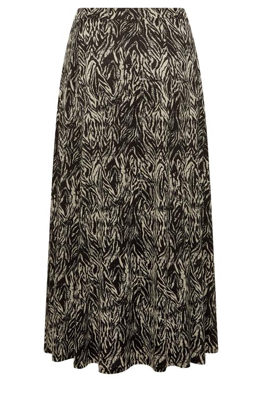 Plus Size Black Animal Print Maxi Skirt | Yours Clothing  6
