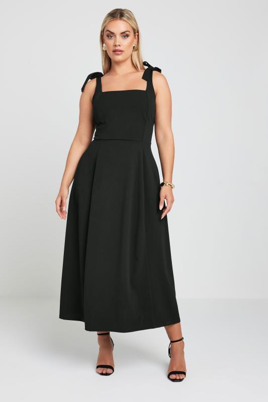 LIMITED COLLECTION Plus Size Black Midaxi Dress | Yours Clothing 1