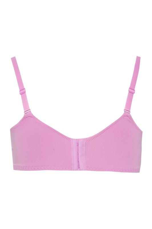 Non-padded Underwire Lace Bra - Bright pink - Ladies