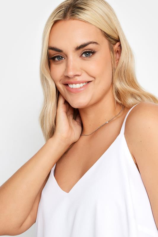 YOURS Curve Plus Size White Cami Top | Yours Clothing  4