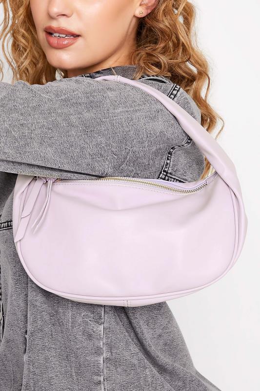 Plus Size Light Purple Slouch Handle Bag | Yours Clothing 1