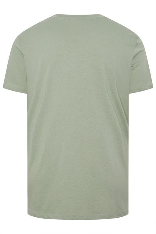 JACK & JONES Big & Tall 5 PACK White/Blue/Black/Green/Off-White T-Shirts | BadRhino 10