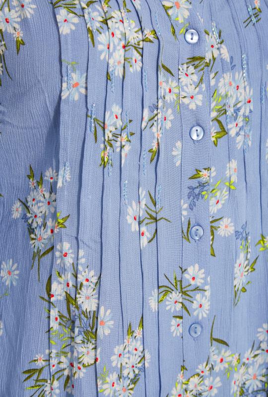 Curve Blue Floral Print Pintuck Shirt_S.jpg