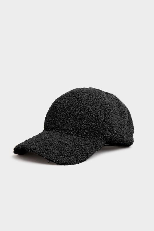 Black Shearling Teddy Cap | Yours Clothing 1