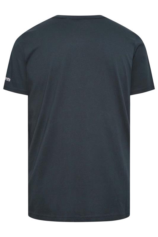 LAMBRETTA Big & Tall Navy Blue Plus Size 'Lambretta' Graphic Print T-Shirt | BadRhino  4