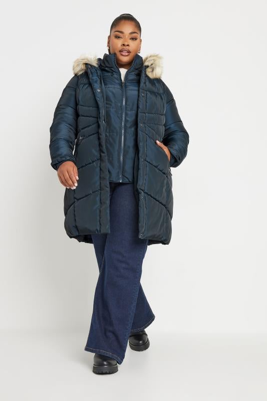 Maje long down jacket with fur hotsell