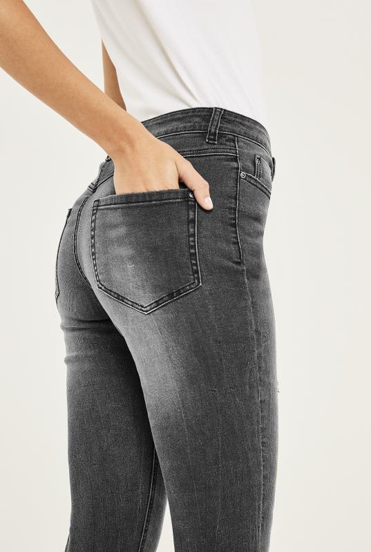 Washed Grey Distressed Skinny Jean | Long Tall Sally