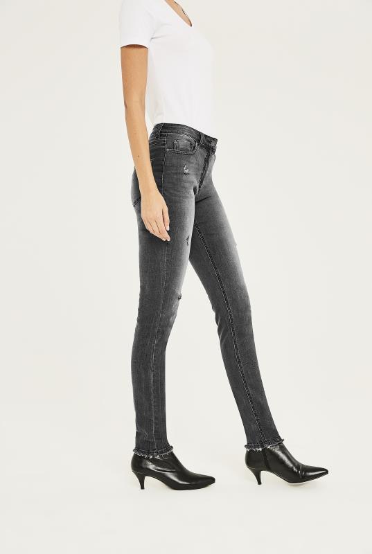 Washed Grey Distressed Skinny Jean | Long Tall Sally