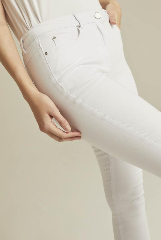 White Mid Rise Authentic Skinny Jeans | Long Tall Sally
