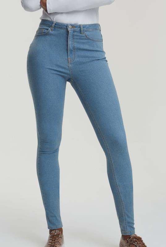 Light Blue Ultra Stretch Skinny Jeans | Long Tall Sally