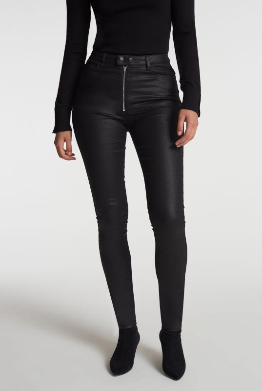 Coated Exposed Zip Skinny Jean | Long Tall Sally