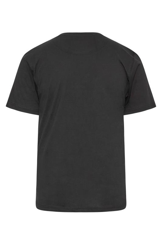 KAM Big & Tall 2 PACK Black & Grey Graphic Print T-Shirts 9