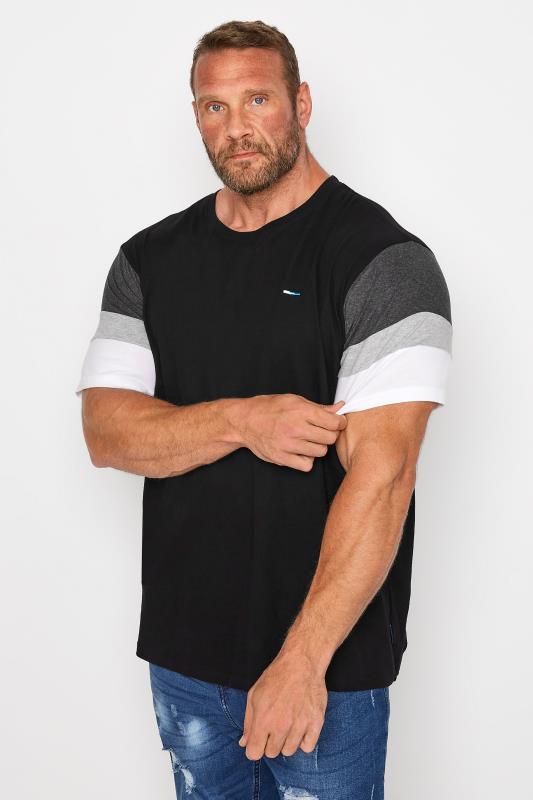  Grande Taille BadRhino Big & Tall Black Stripe Sleeve T-Shirt