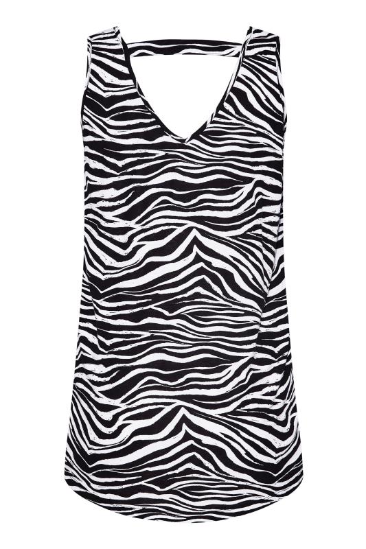Curve Black Zebra Print Bar Back Vest Top 5
