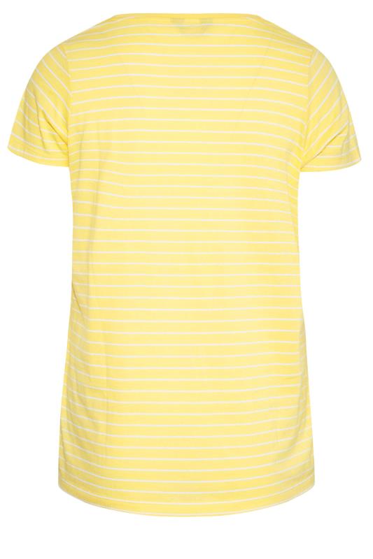Curve Yellow Stripe Short Sleeve T-Shirt 6
