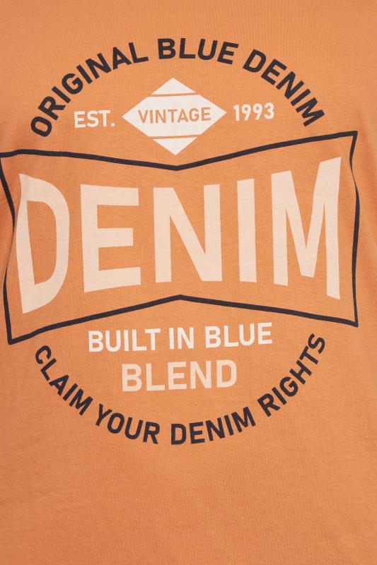 BLEND Big & Tall Orange Logo Print Vest | BadRhino 3