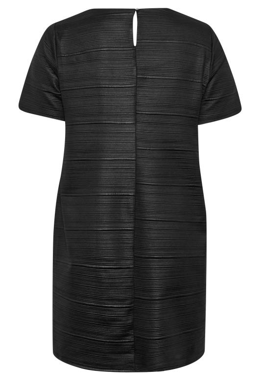 Plus Size Black Textured Pocket Dress | Yours Clothing 7