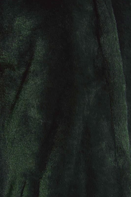 LTS Tall Dark Green Faux Fur Jacket 5