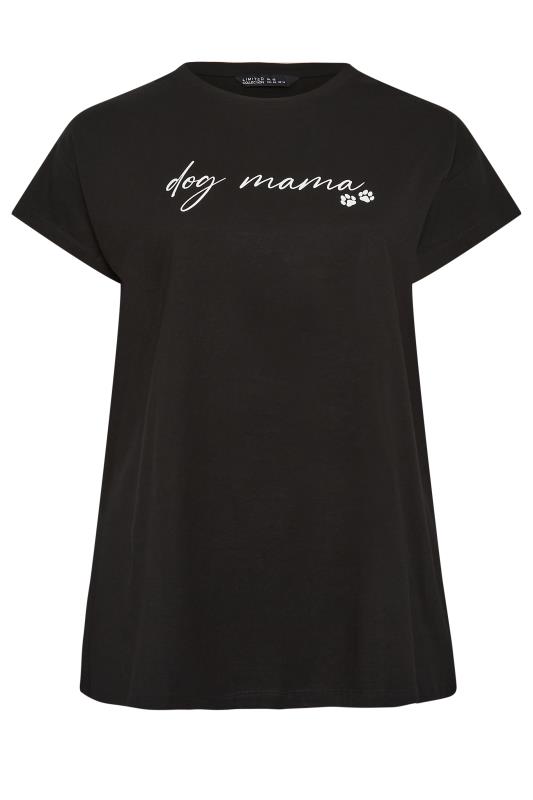 LIMITED COLLECTION Plus Size Black 'Dog Mama' Slogan T-Shirt | Yours Clothing 6