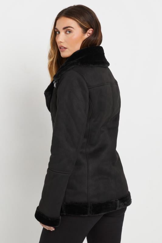 LTS Tall Black Aviator Jacket | Long Tall Sally 3