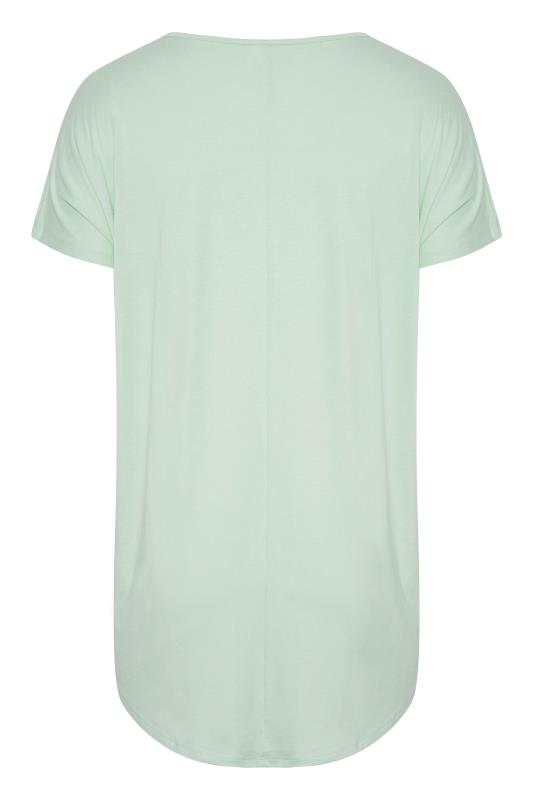 Curve Mint Green Grown On Sleeve T-Shirt 6