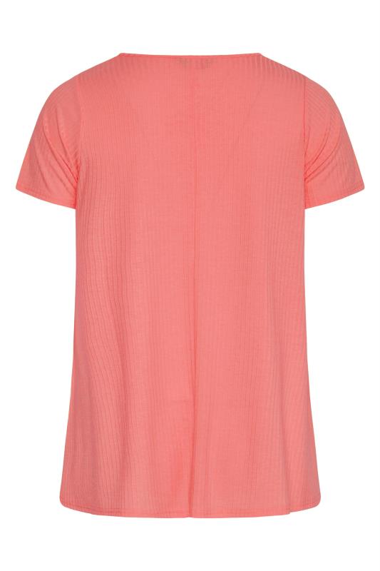 Curve Coral Pink Ribbed Swing Top 6