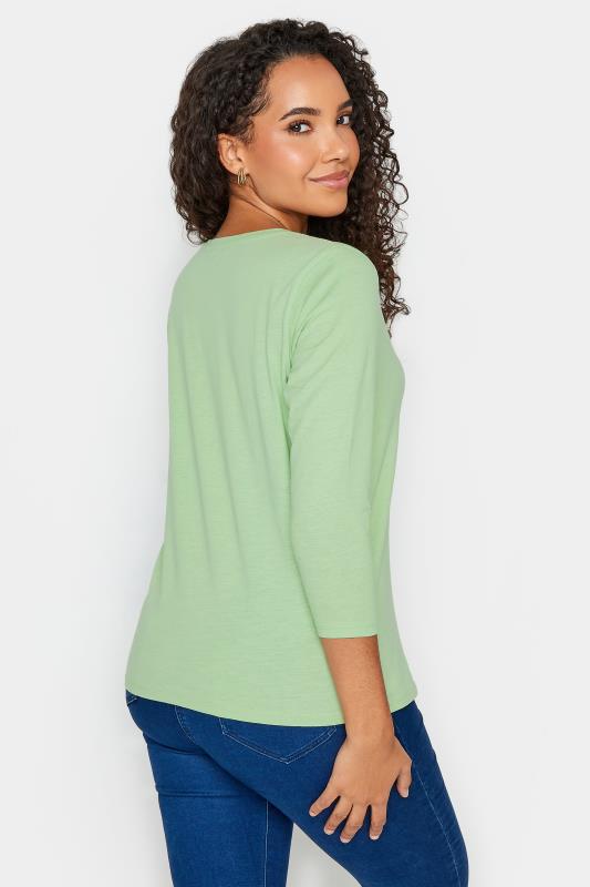 M&Co Green V-Neck Cotton T-Shirt | M&Co 2