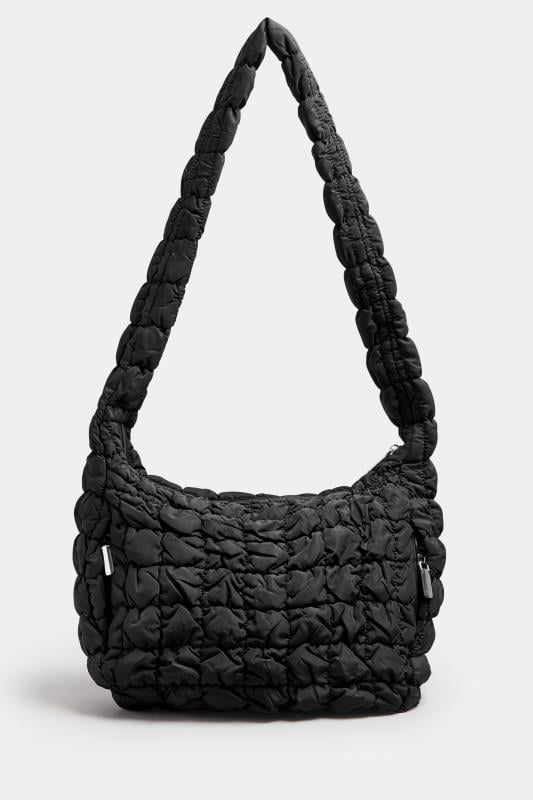 Black Padded Quilted Cross Body Bag | Yours Clothing  4