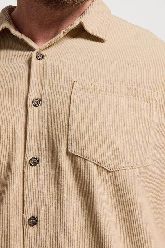 BadRhino Big & Tall Natural Brown Corduroy Overshirt | BadRhino 4