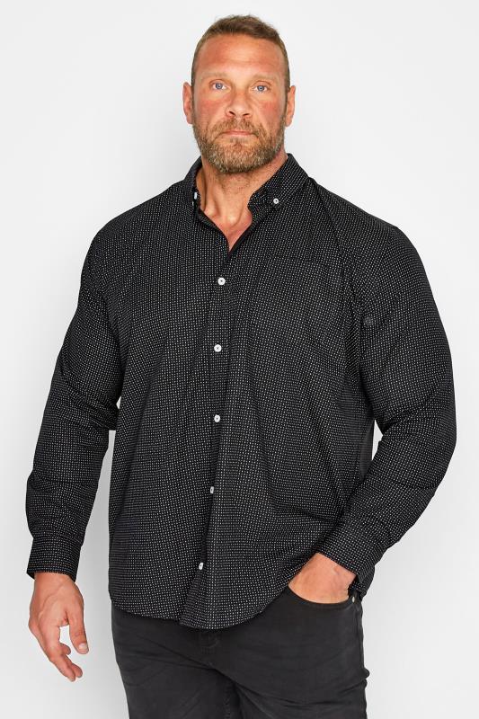 Men's  BadRhino Big & Tall Black Paisley Print Shirt