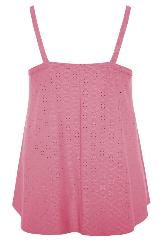 LIMITED COLLECTION Curve Pink Broderie Anglaise Swing Cami Top 7