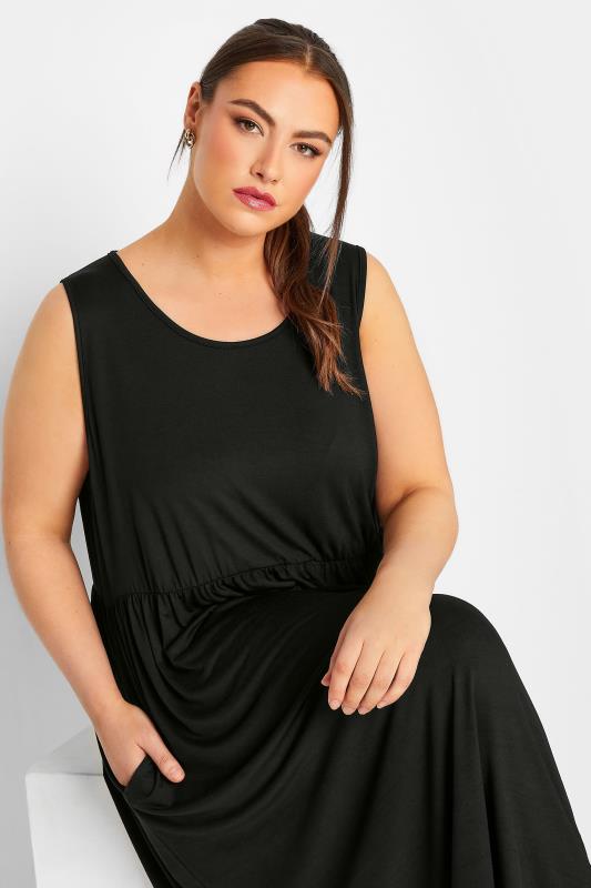 LIMITED COLLECTION Plus Size Black Pocket Tunic Dress | Yours Clothing 4