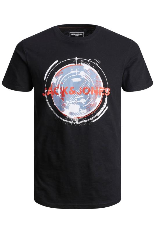 JACK & JONES Big & Tall Black Logo Printed T-Shirt 2